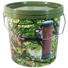 15 Litre Camo Bird Feed Storage or Bait Bucket with Metal Handle