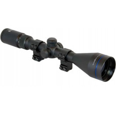 AGS Cobalt 3-9 x 50IR Rifle Scope with Red Green Illuminated Reticule Mil Dot supplied with Match Mounts