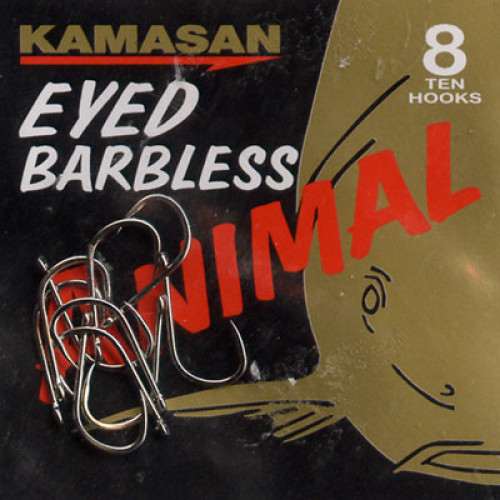 Kamasan Animal Eyed Barbless Hook Size 8 - Fishing Hooks