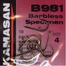 Kamasan B981 Barbless Specimen Hook Size 4