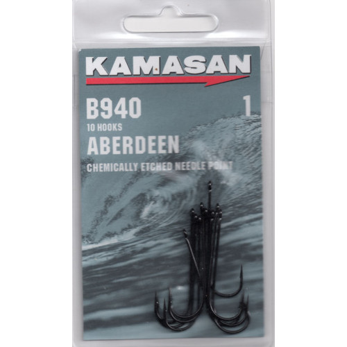 KAMASAN B940 CLASSIC ABERDEEN SEA HOOK SIZE 1 ( pack of 10
