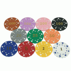 Luxury Numbered Suited Design Poker Chips Pack of 25