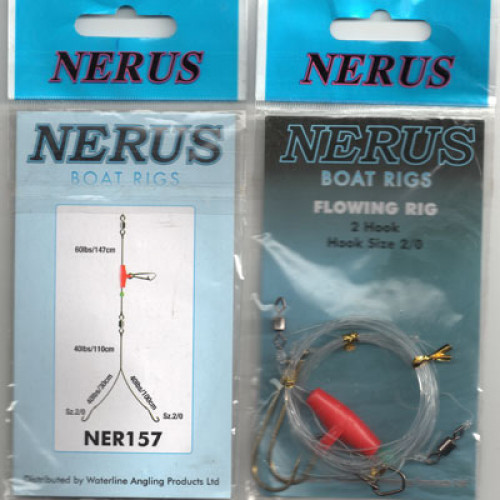 NERUS BOAT SEA RIGS 2 HOOK (SIZE 2/0 FLOWING ) NER157 - Fishing