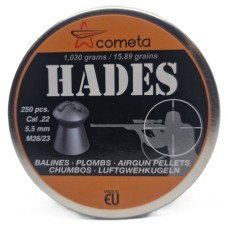 Cometa Hades Pellets hollow point head .22 calibre 5.50mm 15.89 Grains tin of 250