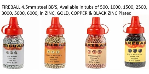  fireball 4.5mm air gun bbs metal