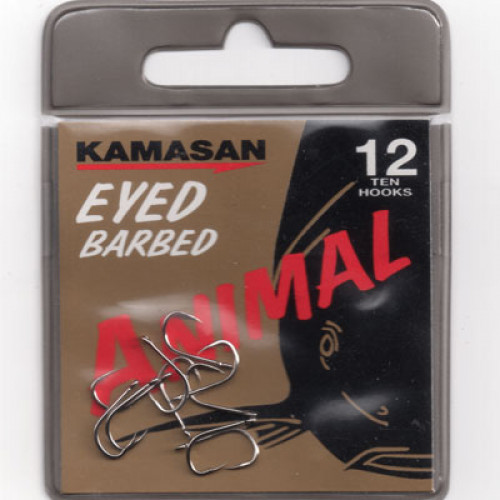Kamasan Animal Eyed Barbed Hook Size 12 - Fishing Hooks You