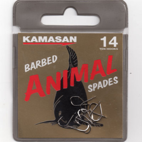 Kamasan Animal Barbed Spade End Hooks Size 8 - Fishing Hooks